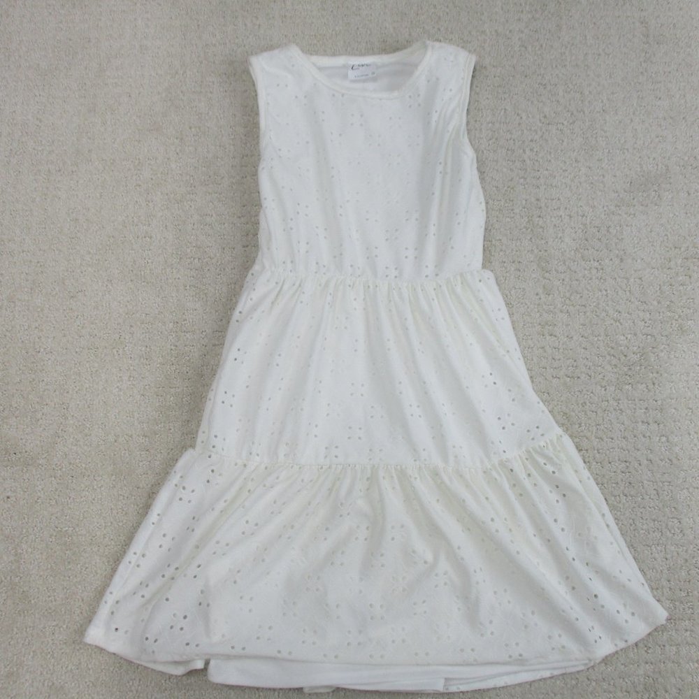 Livi by Olivia Rae White Dress Womens Small White Dress Tiered